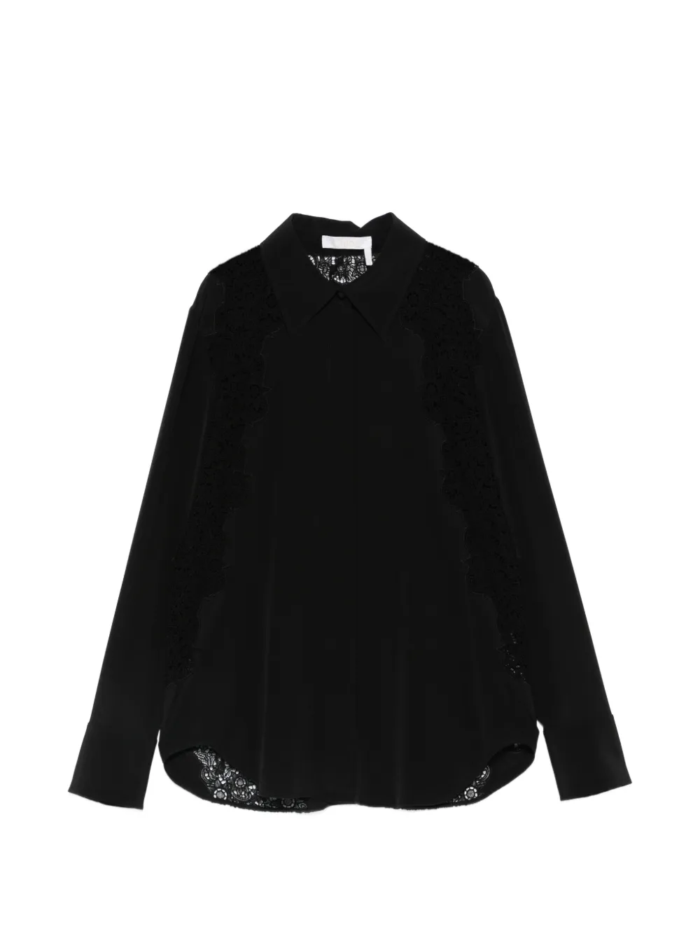 Chloé lace-panelled shirt - Nero