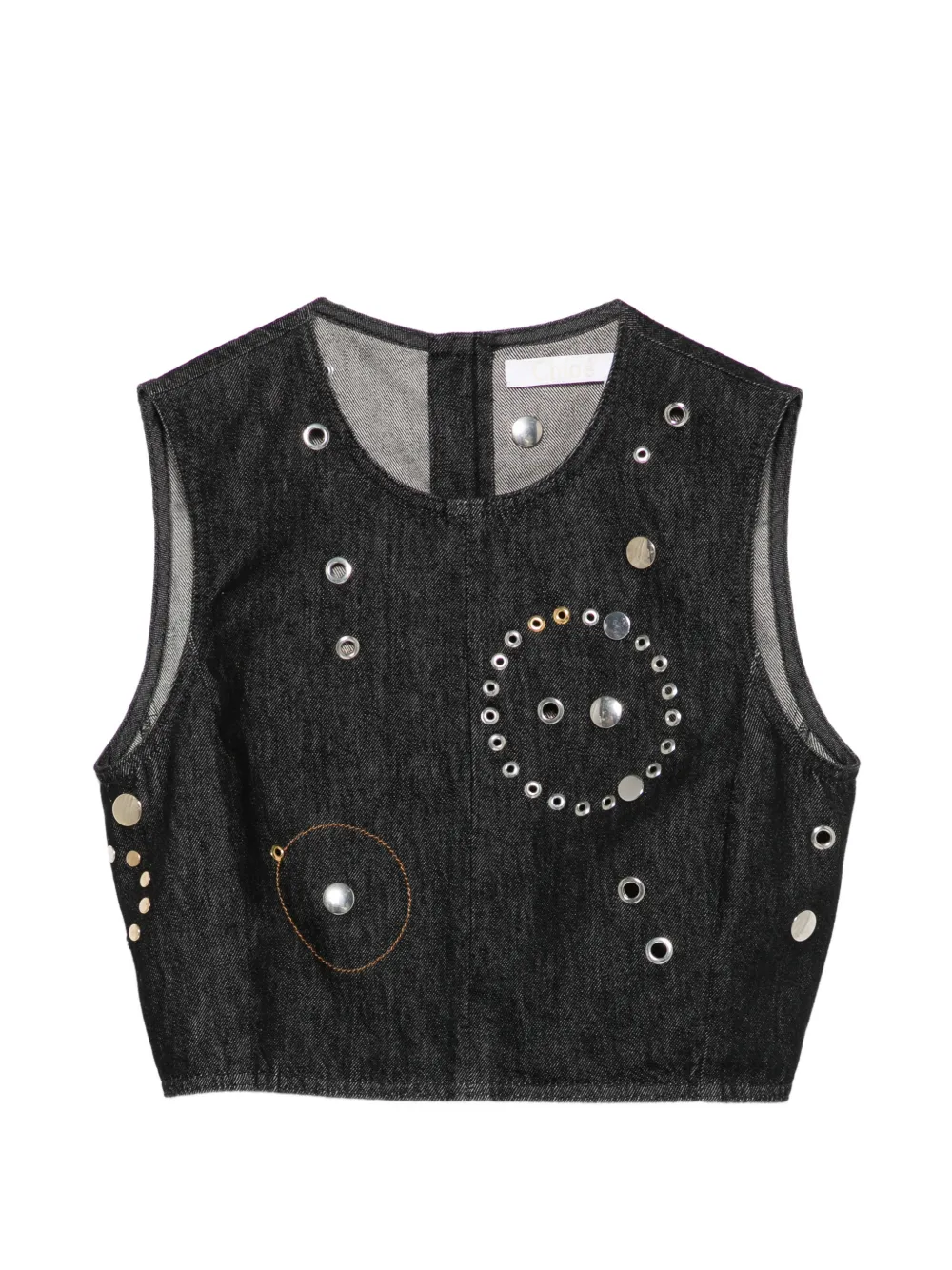 Chloé stud-embellished crop top - Nero