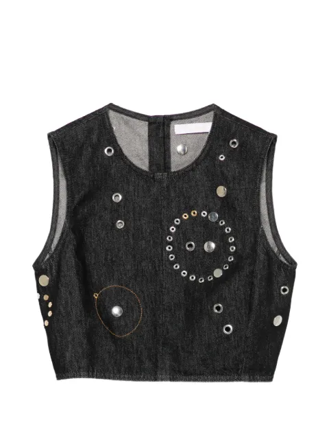 Chloé haut crop à ornements cloutés