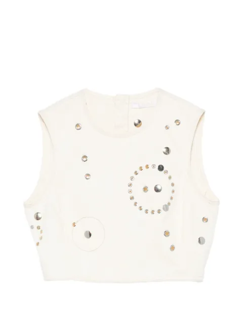 Chloé stud-embellished crop top