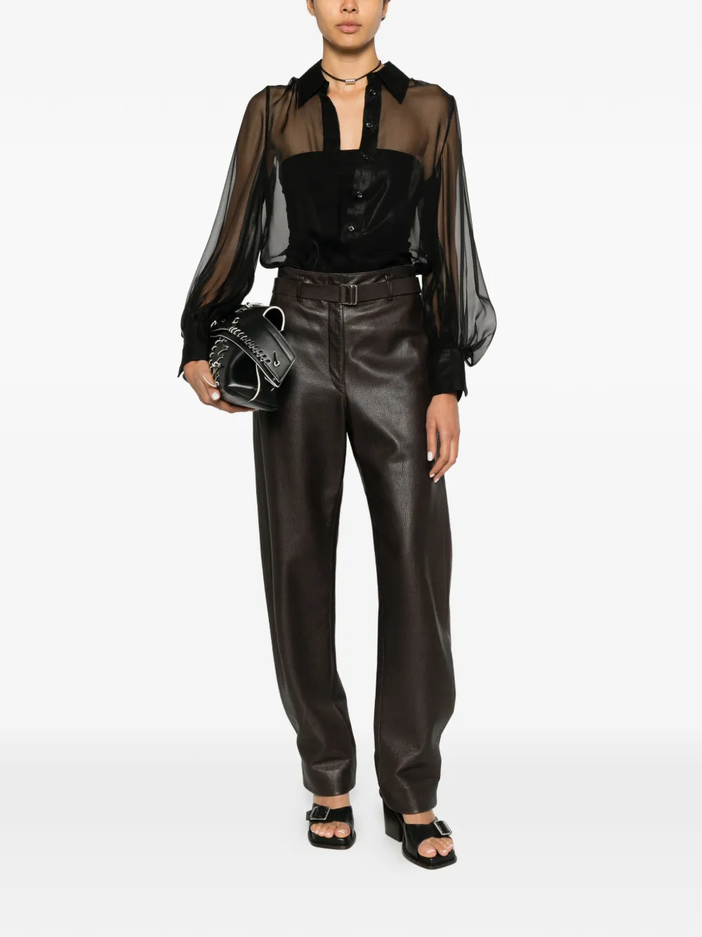 Chloé Blouse met pofmouwen Zwart