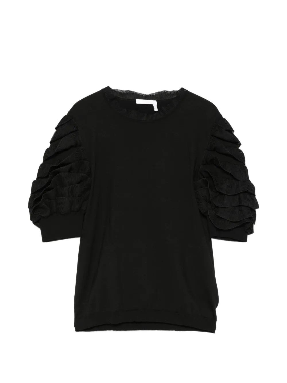 Chloé ruffled-sleeve blouse - Nero
