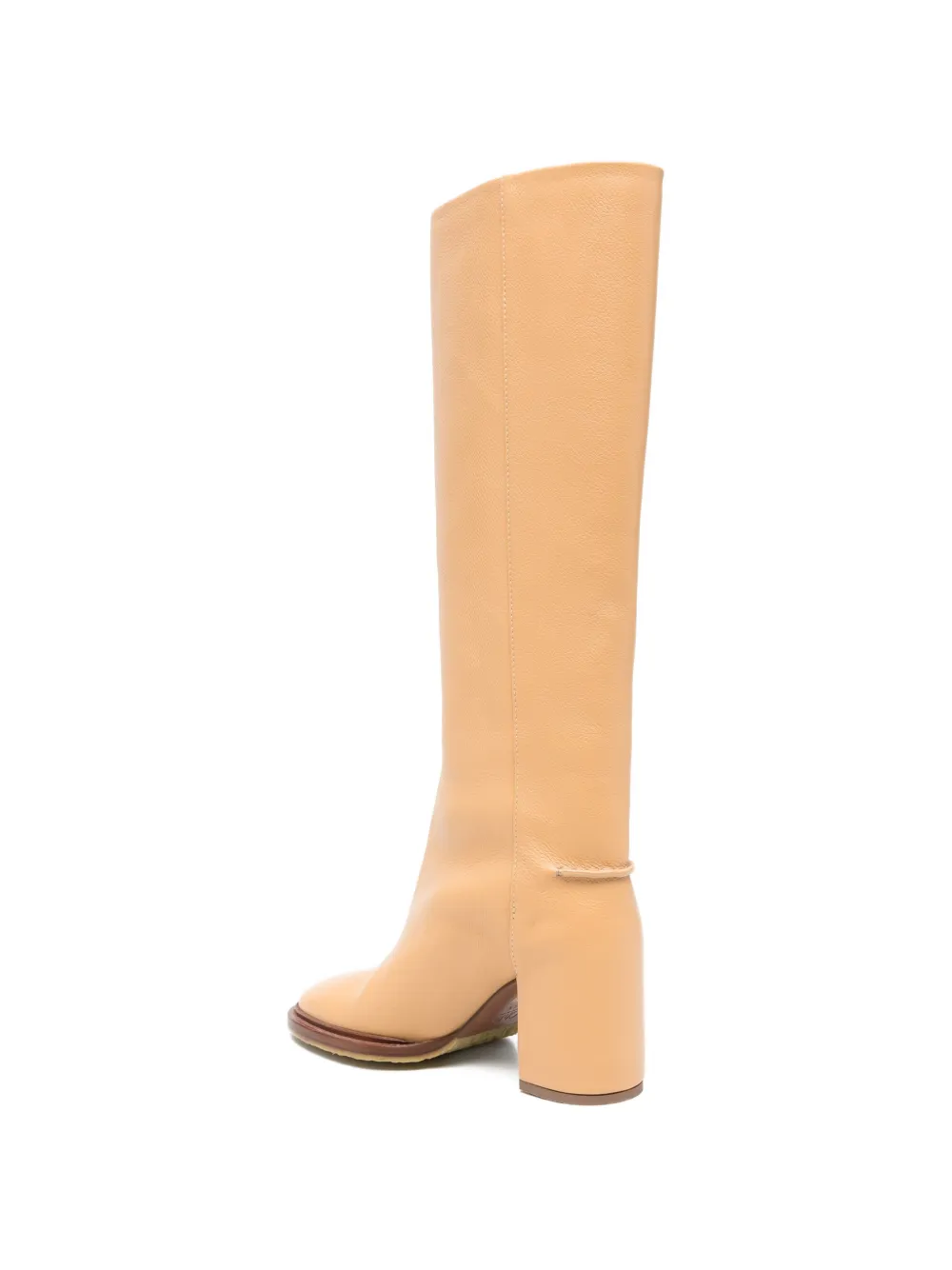 Chloé grained leather boots Beige