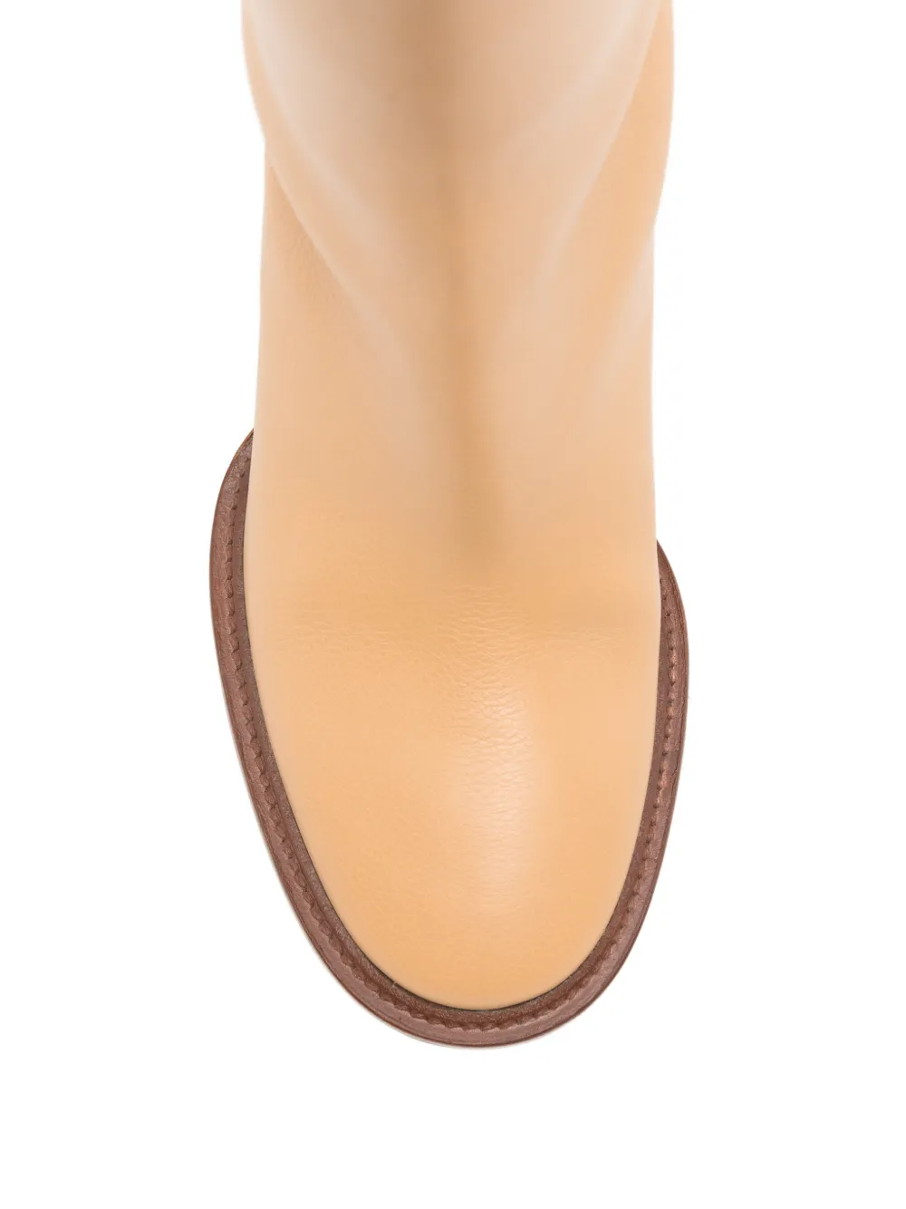 Chloé grained leather boots Beige