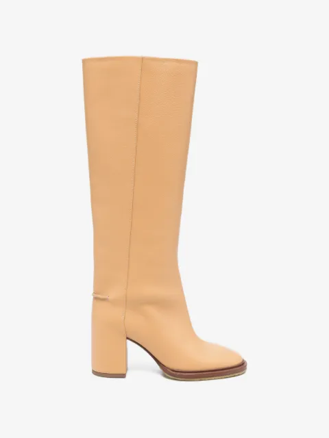 Chloé grained leather boots