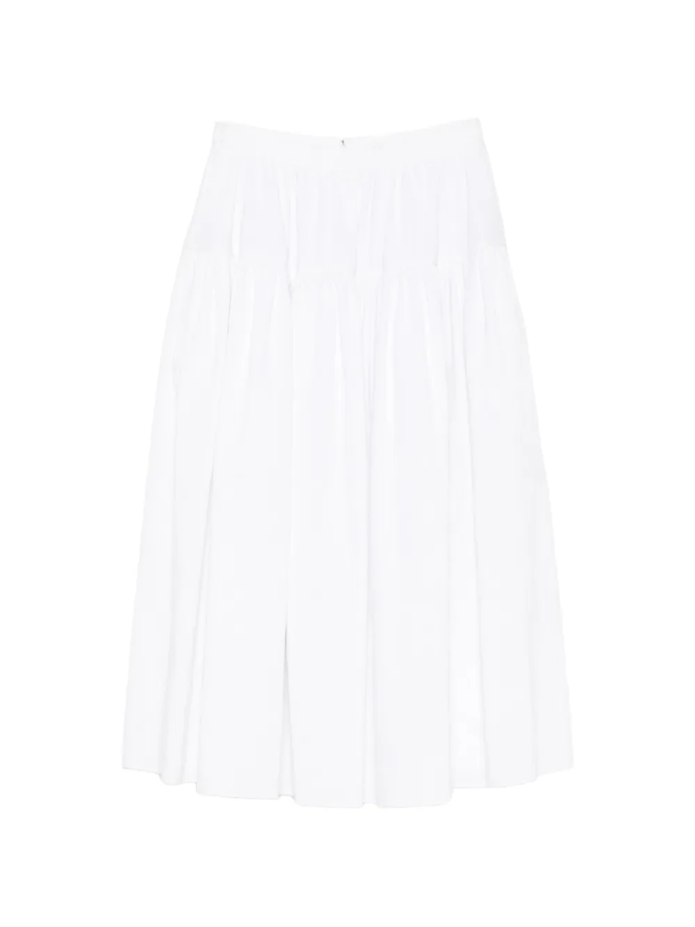 Chloé gathered flared midi skirt - Weiß