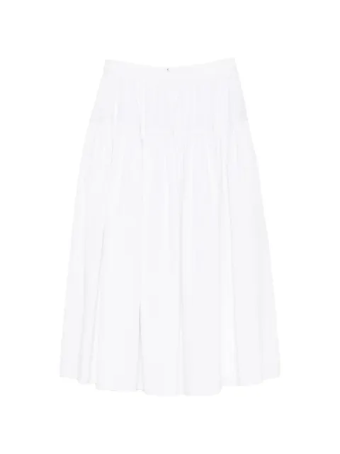 Chloé falda midi acampanada con diseño fruncido