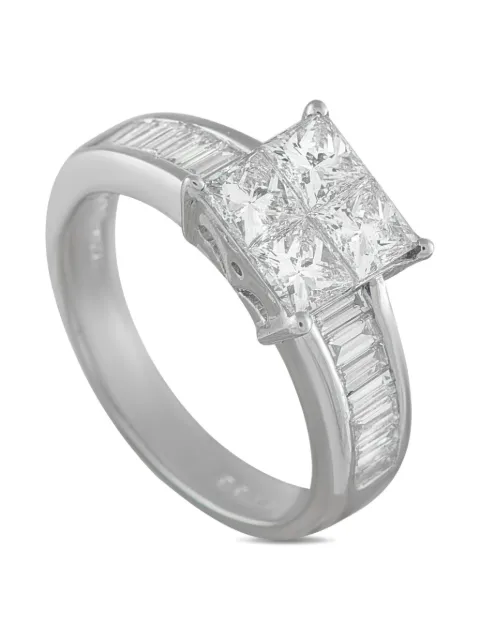 LB Exclusive platinum princess-cut diamond ring