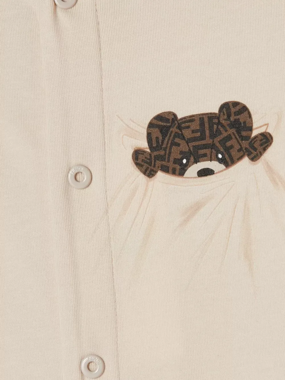 Fendi Kids Pyjama met knopen Beige