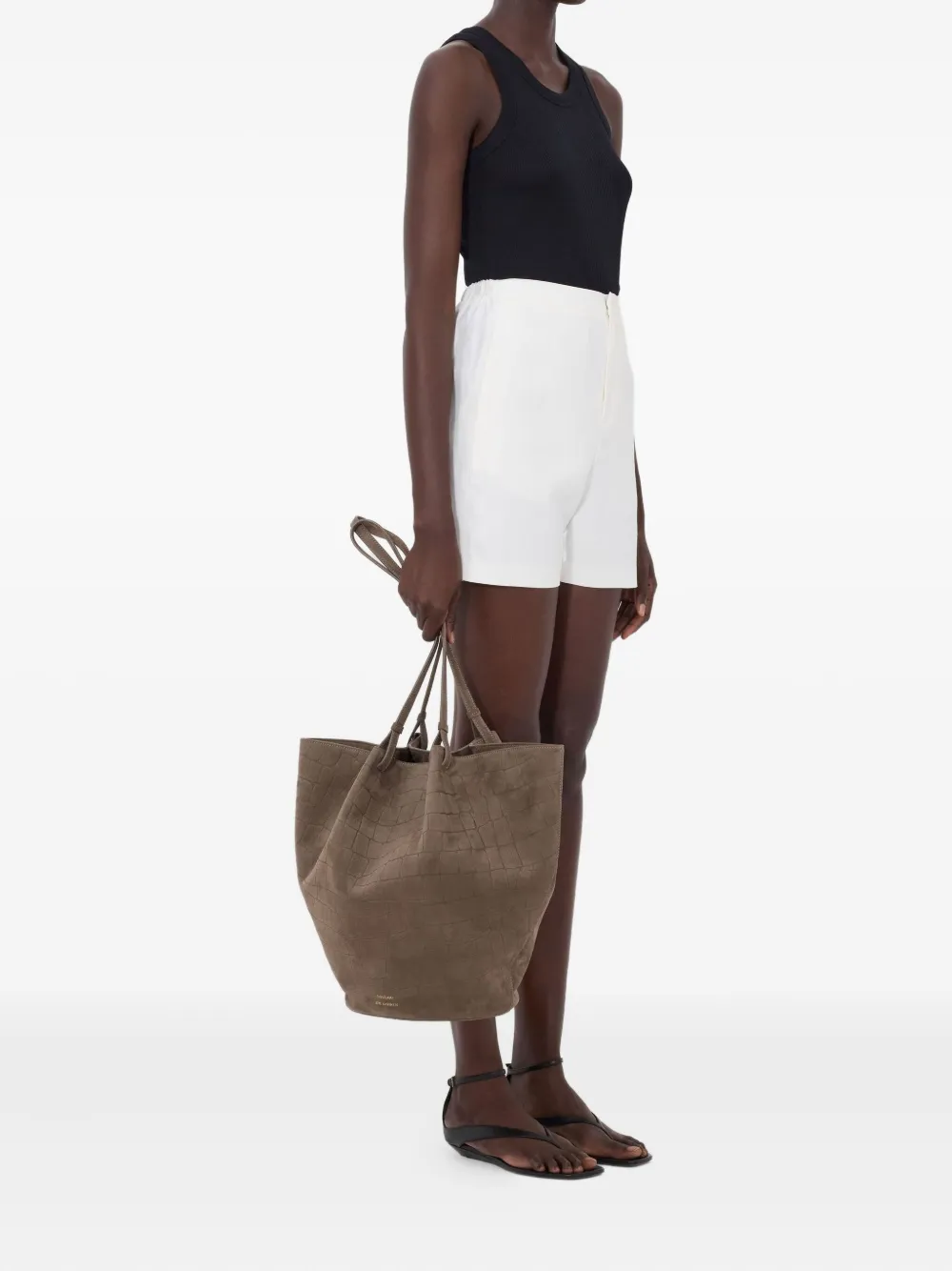  Loulou De Saison Ivan Elasticated Shorts - Neutrals 