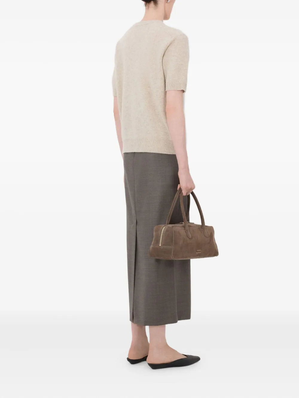 LouLou de Saison Jodi vest met korte mouwen en knopen Beige