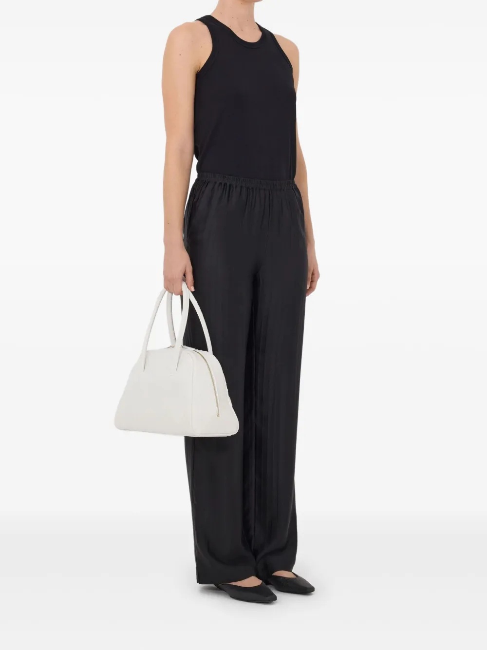 LouLou de Saison Kadala gestreepte elastische broek Zwart