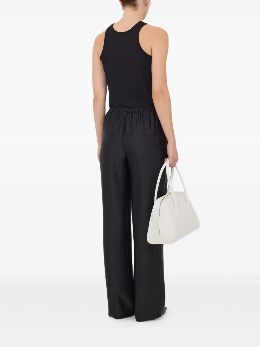 LouLou de Saison Kadala gestreepte elastische broek Zwart