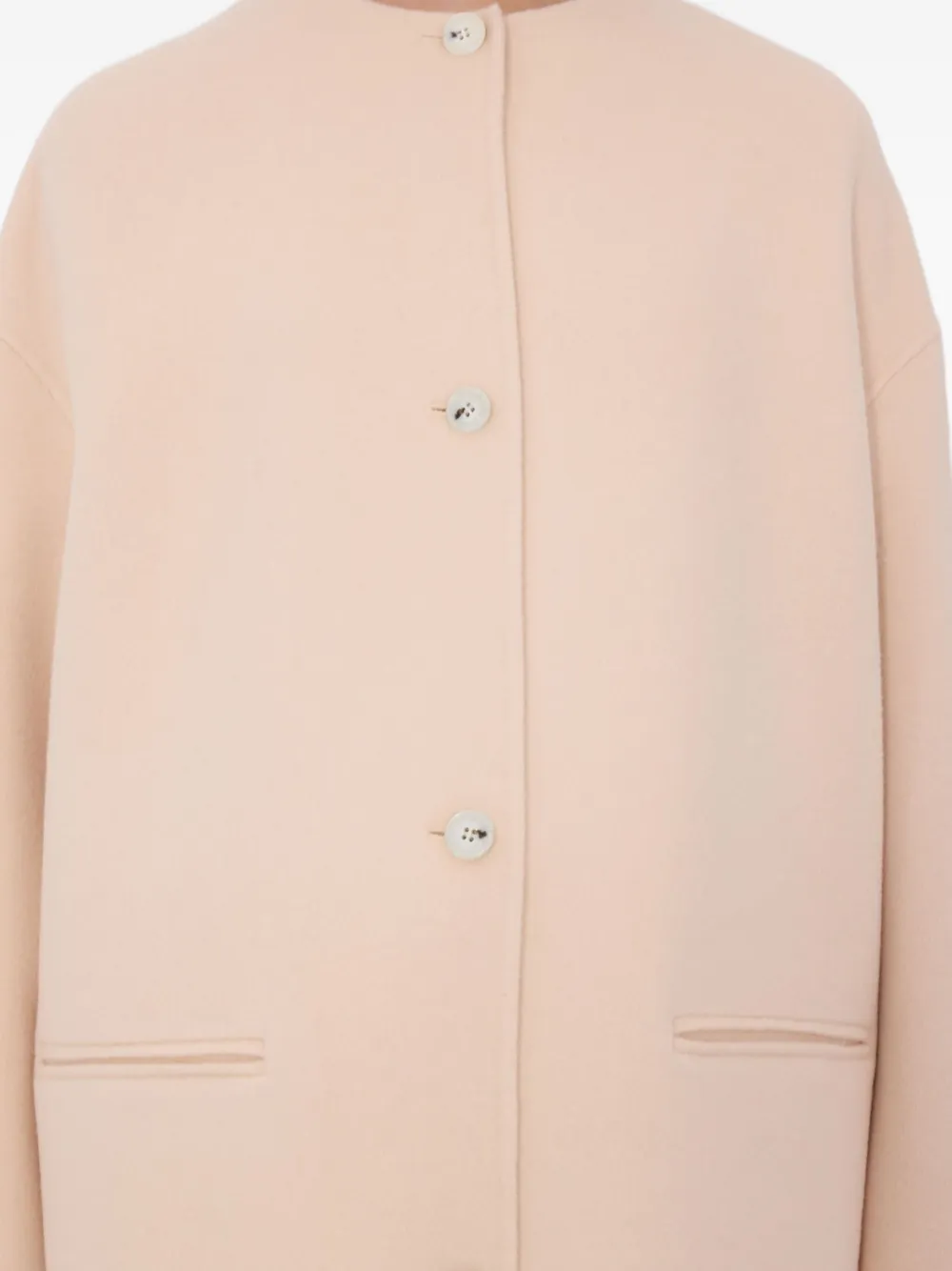 Loulou De Saison Kerry Collarless Coat In Neutral