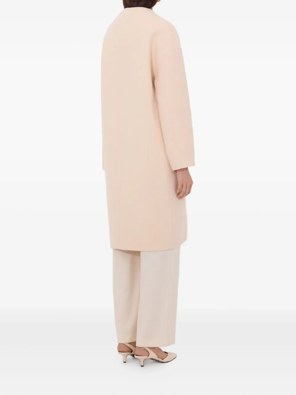 Loulou De Saison Kerry Collarless Coat In Neutral