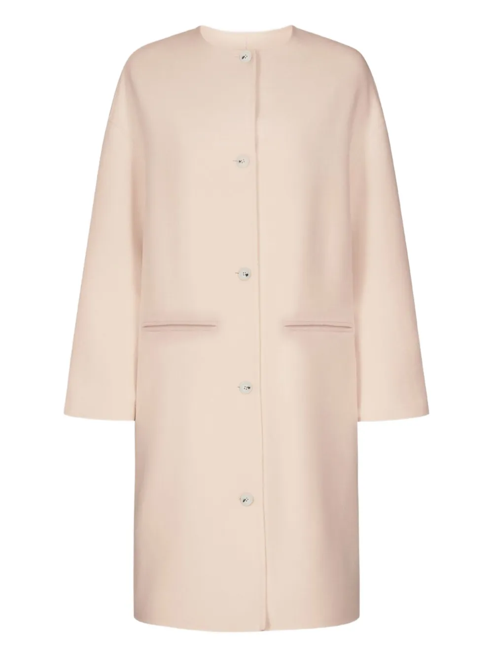 Loulou De Saison Kerry Collarless Coat In Neutral