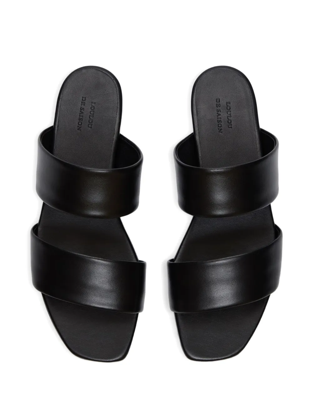  Loulou De Saison Kairo Top-strap Flat Sandals - Black 
