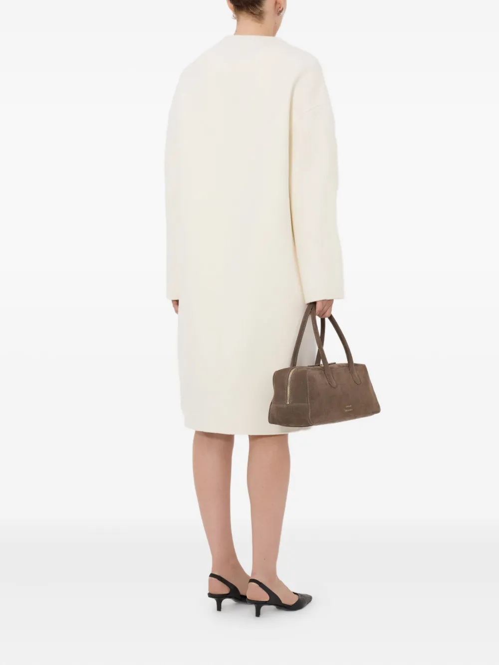Loulou De Saison Kerry Collarless Coat In Neutral