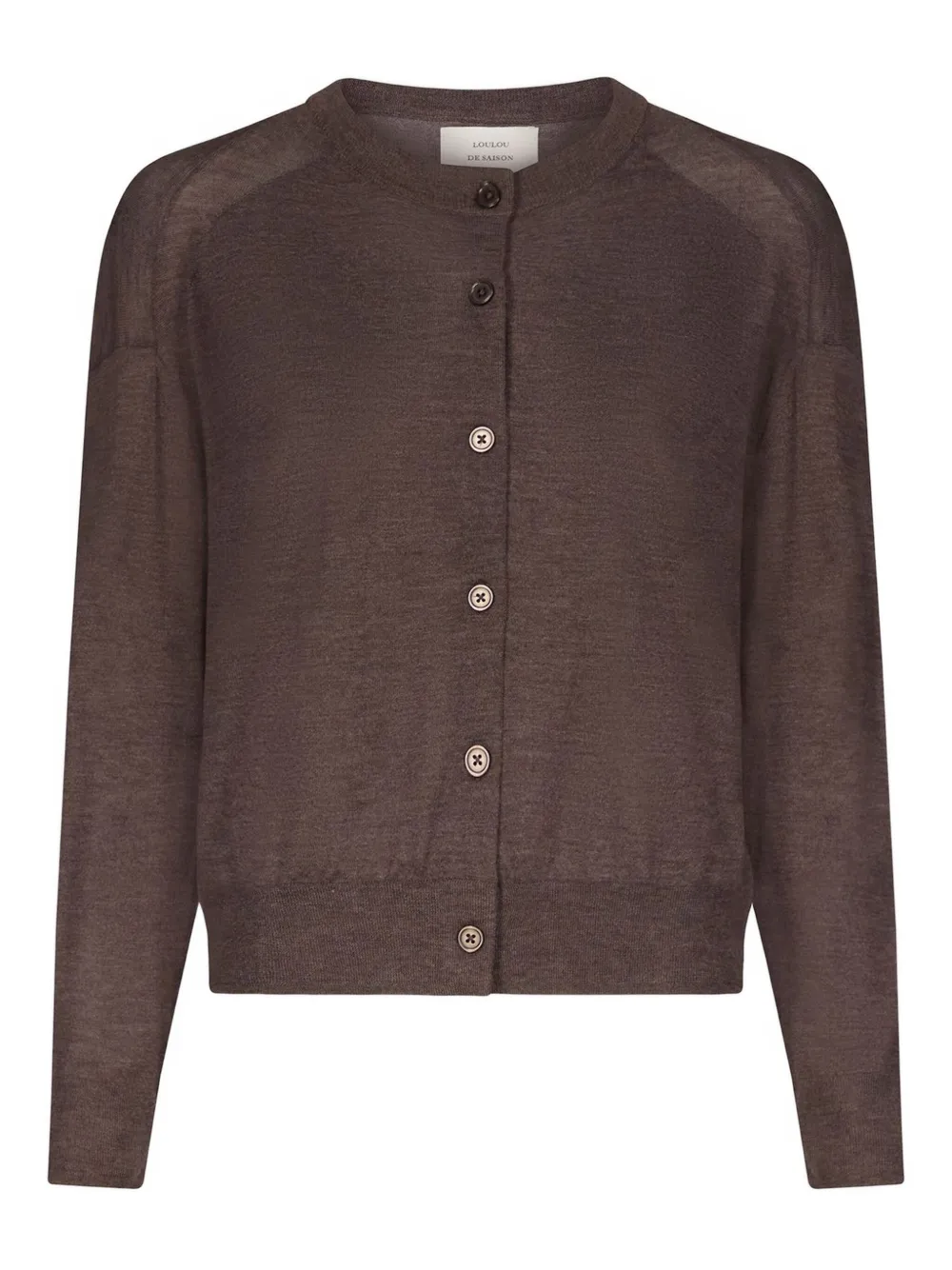 LouLou de Saison Cardigan KITA a coste - Marrone