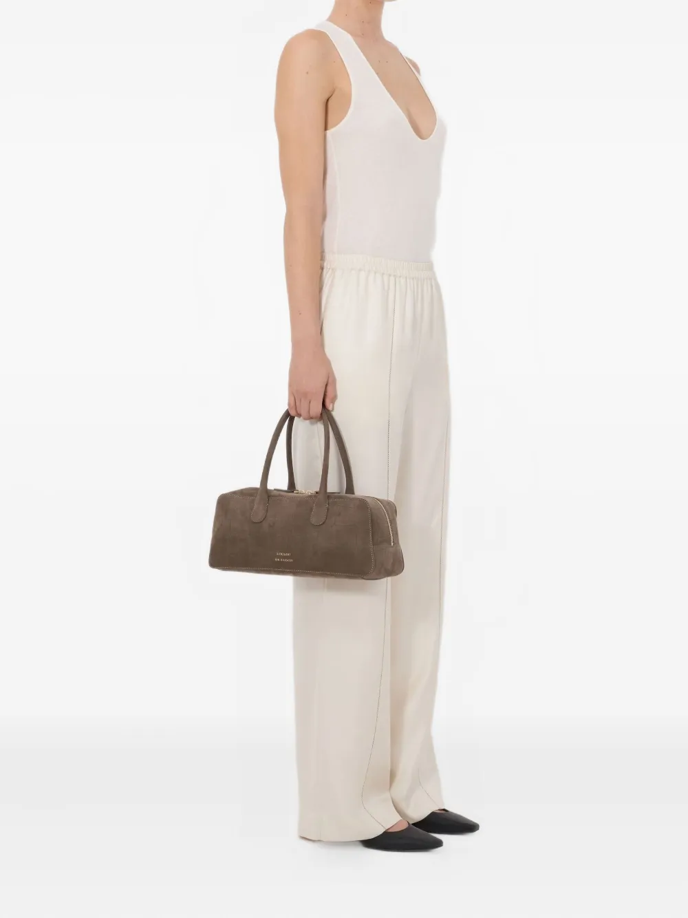 LouLou de Saison LARS broek met kanten stiksel Beige