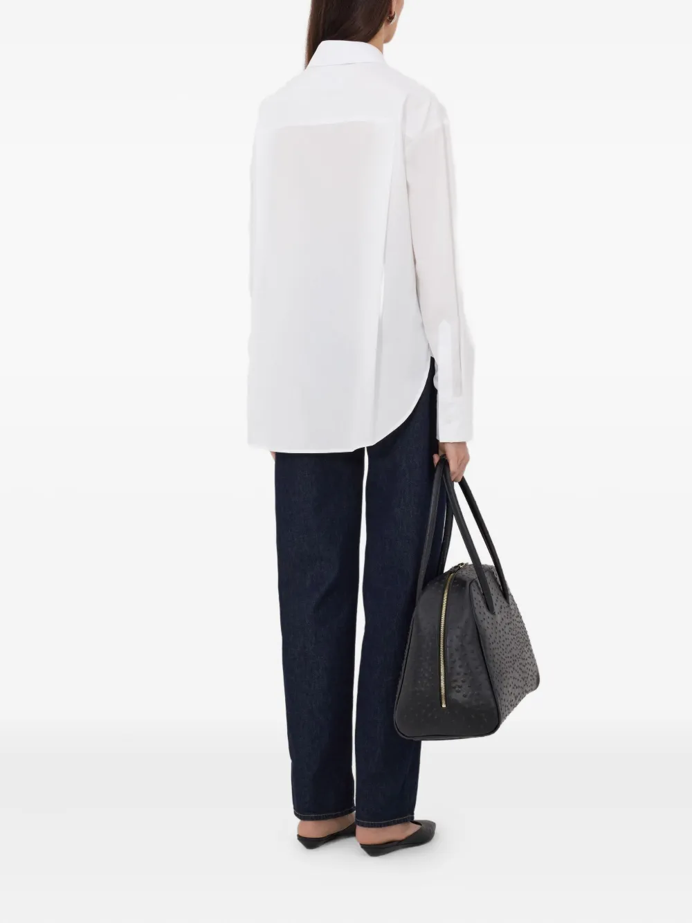 LouLou de Saison LEE blouse met opgestikte zak Wit