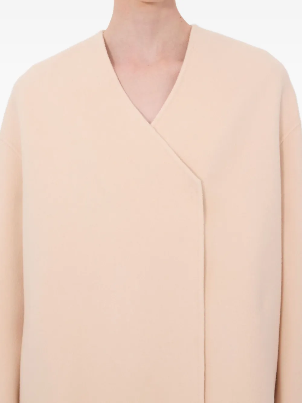 LouLou de Saison MAARA asymmetrisch kraagloos jack Beige