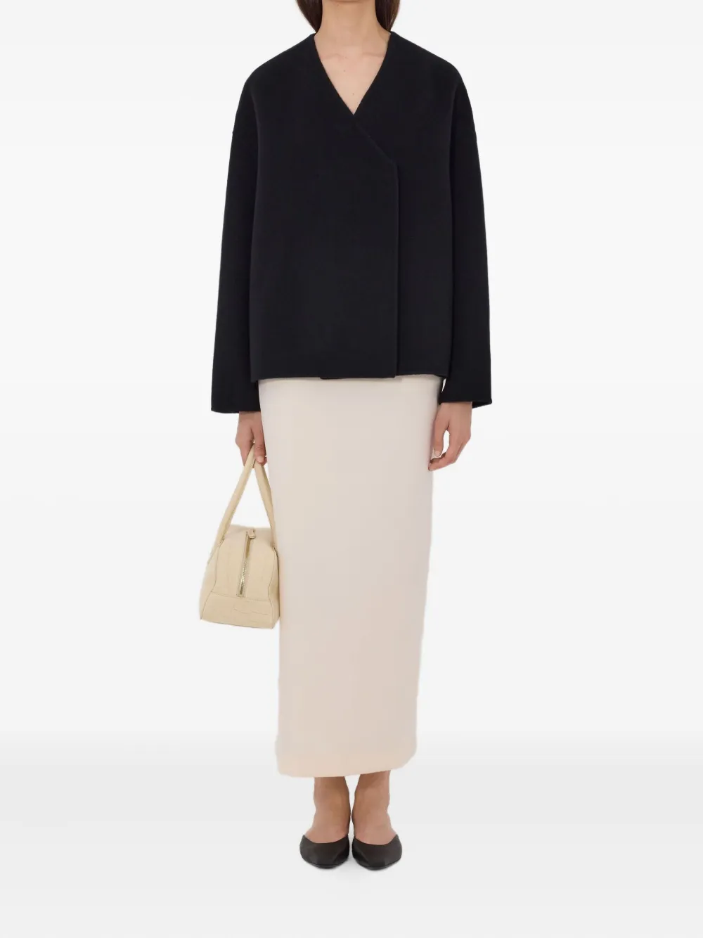 LouLou de Saison MAARA asymmetric collarless jacket | Oversized Jackets | Image 2