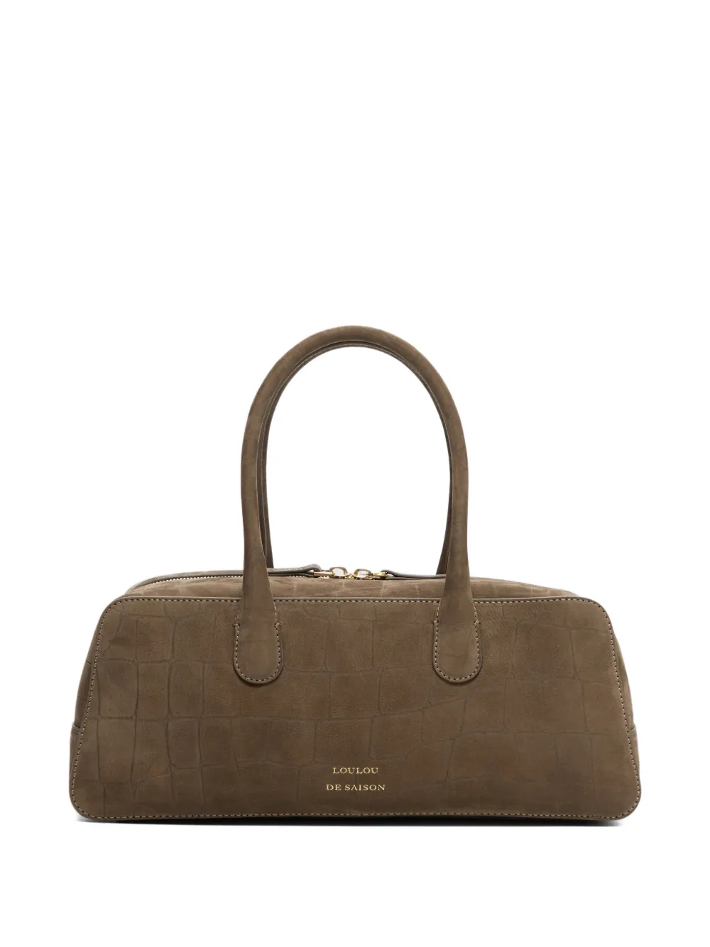 LouLou de Saison Mawi crocodile-effect rectangular-shape shoulder bag - Braun