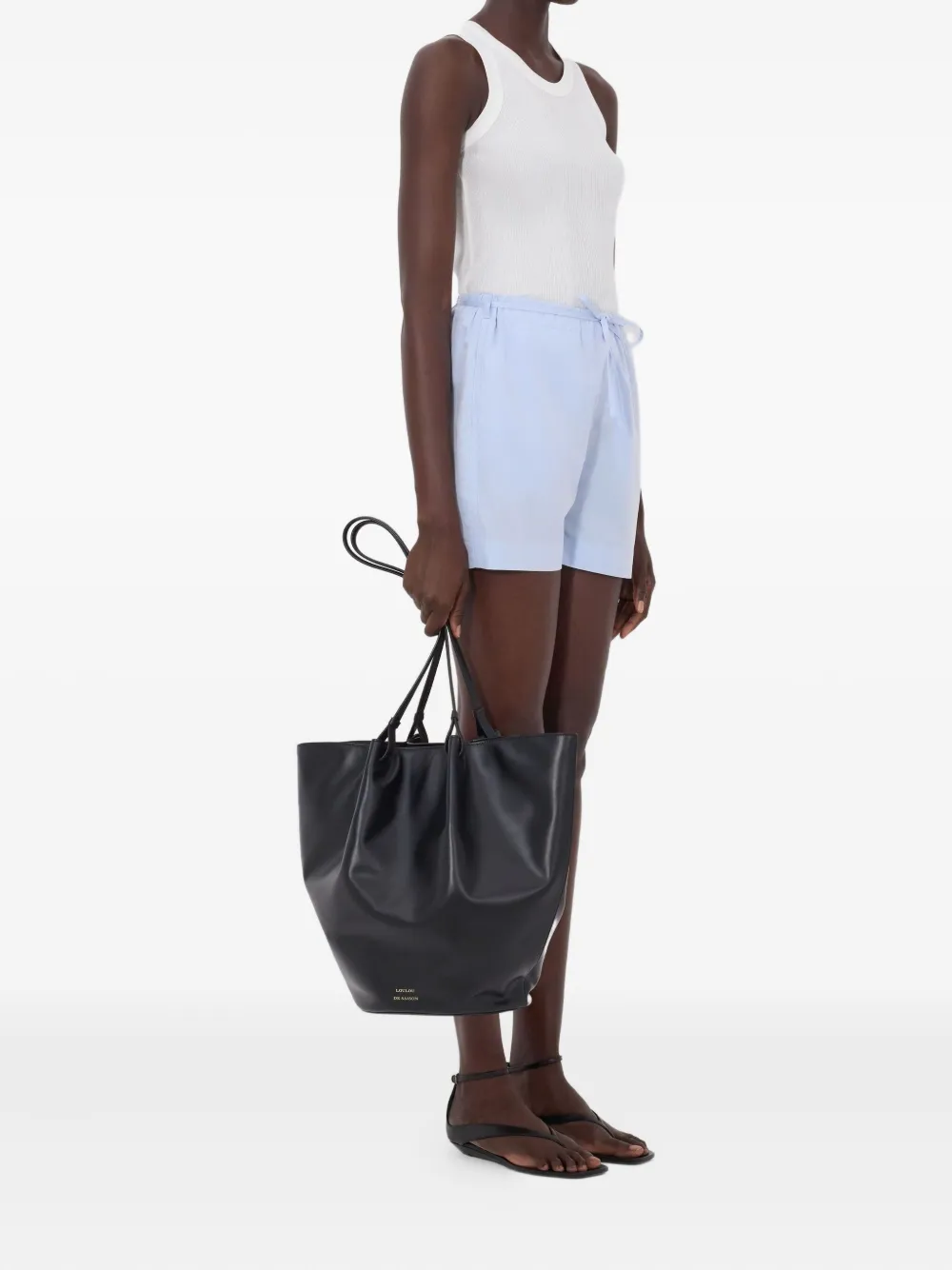  Loulou De Saison Malone Drawstring Shorts - Blue 