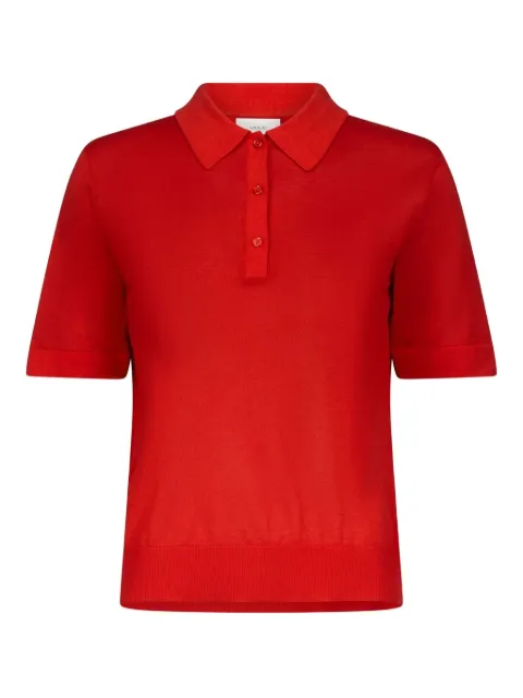 LouLou de Saison Migo button ribbed polo shirt