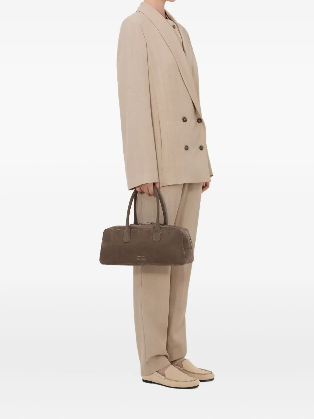 LouLou de Saison MINKA blazer met dubbele rij knopen Beige