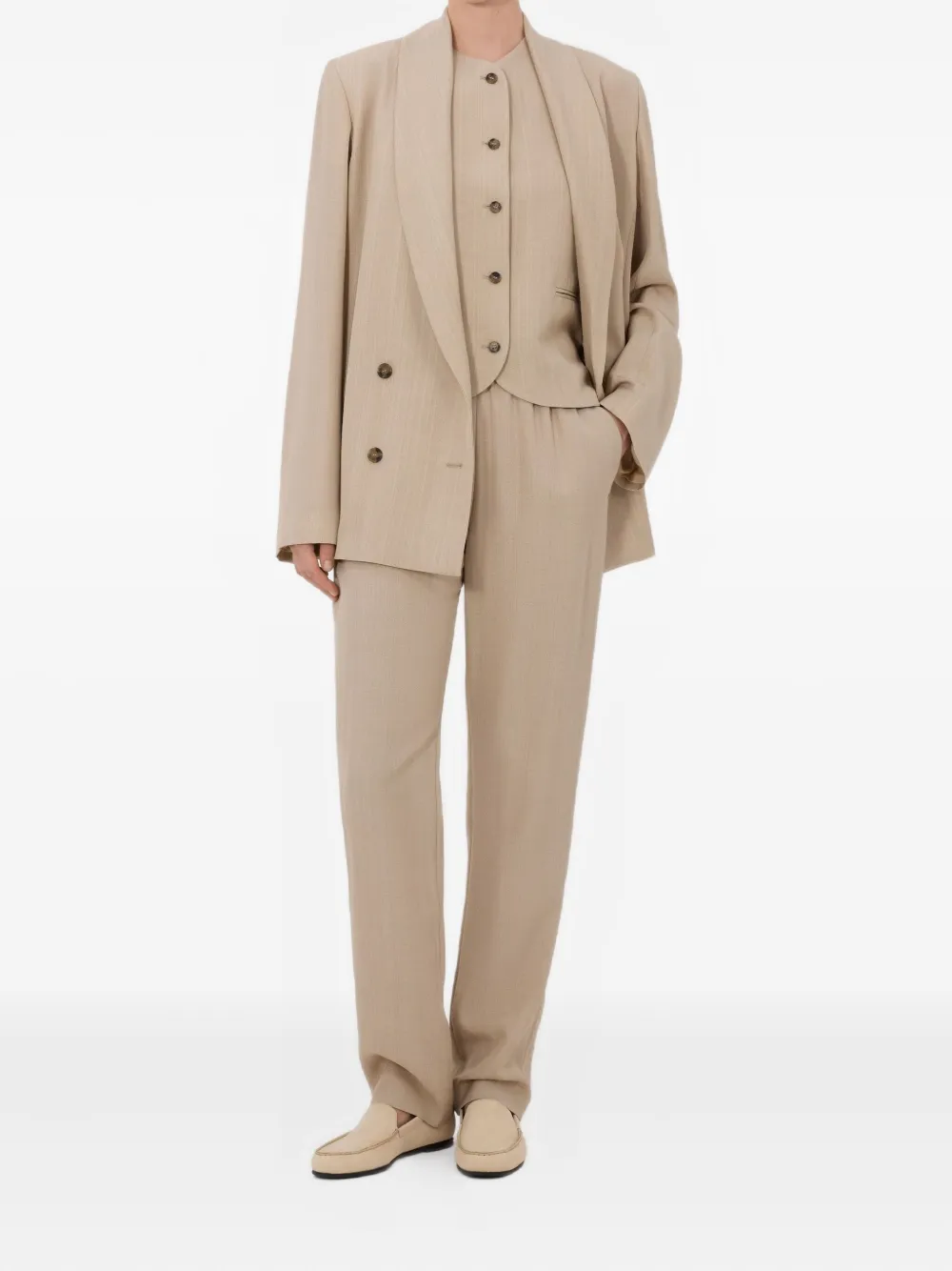  Loulou De Saison Minka Double-breasted Blazer - Neutrals 