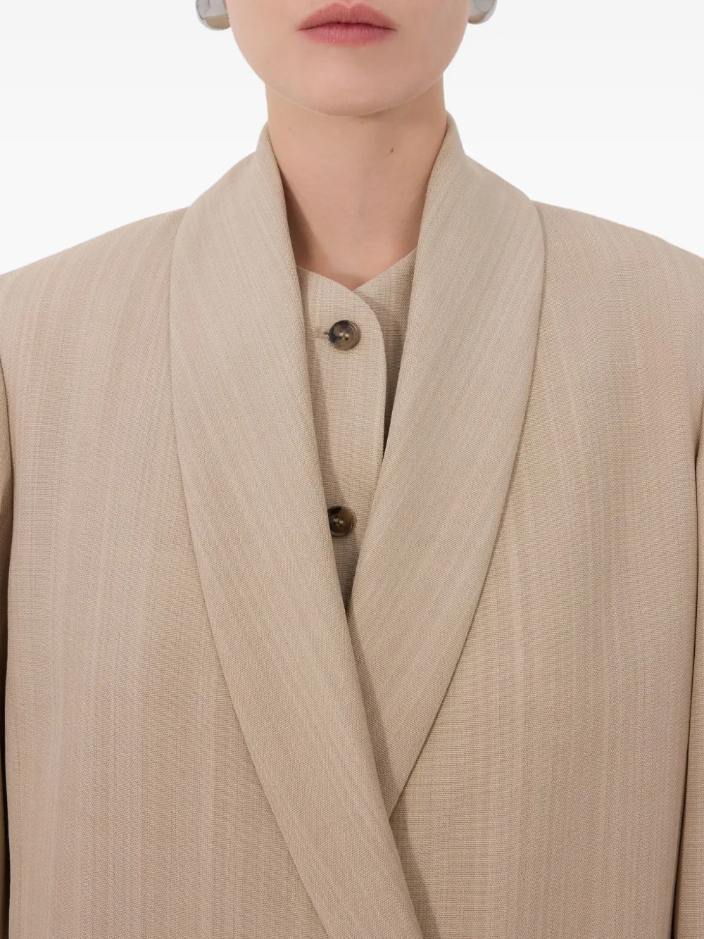 LouLou de Saison MINKA blazer met dubbele rij knopen Beige