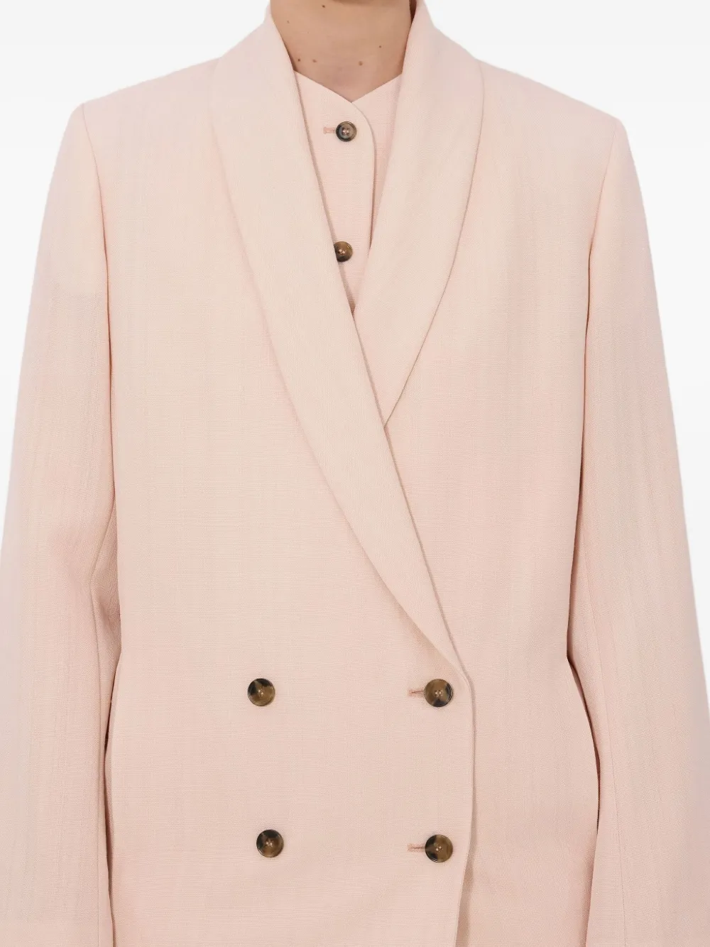 LouLou de Saison MINKA blazer met dubbele rij knopen Roze