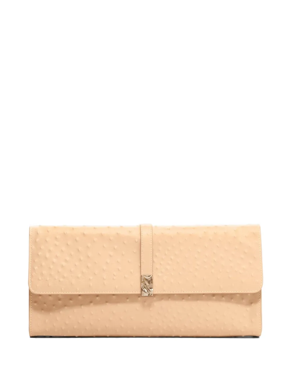 LouLou de Saison Clutch MOHINI in pelle effetto struzzo - Toni neutri