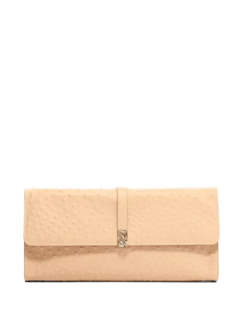 LouLou de Saison MOHINI ostrich-effect leather clutch bag