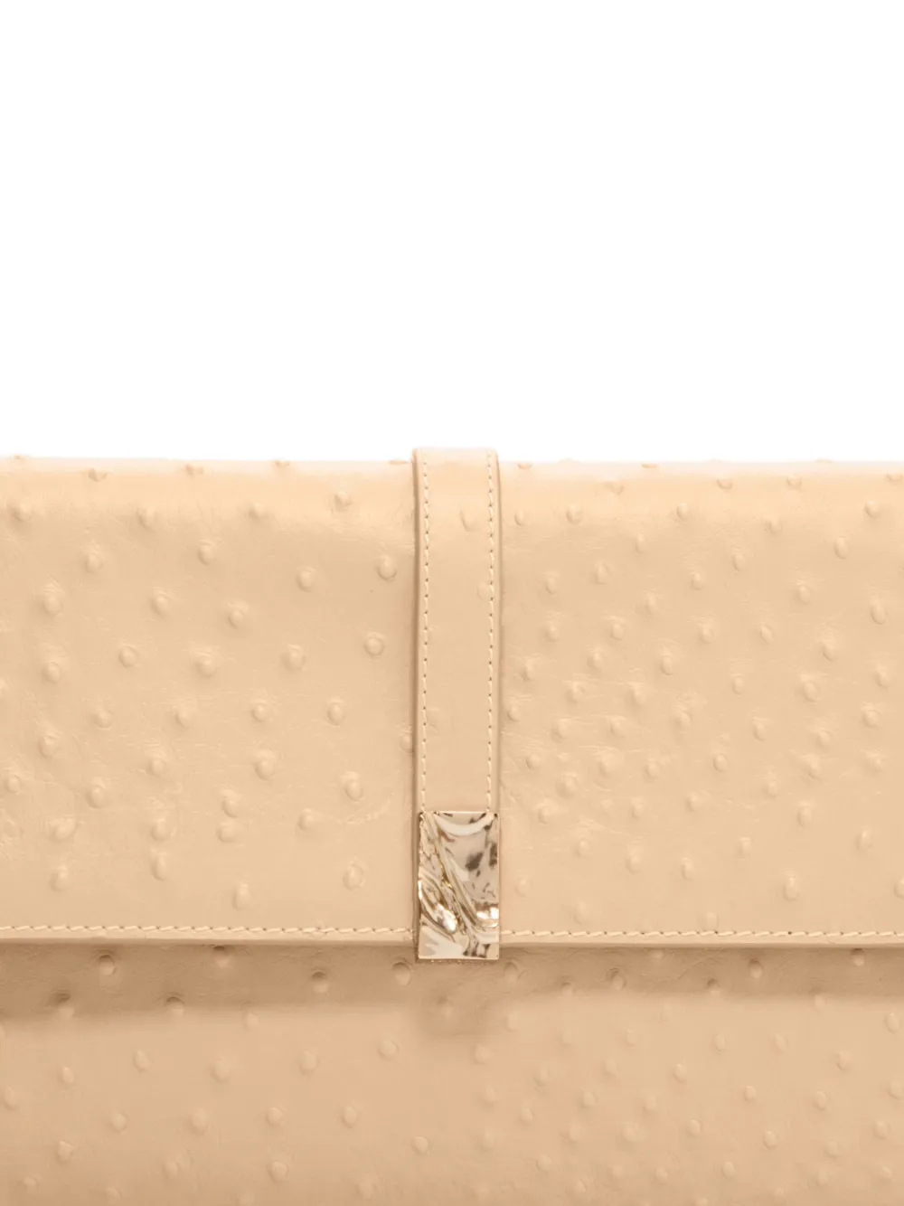 Mohini Ostrich-Effect Leather Clutch Bag