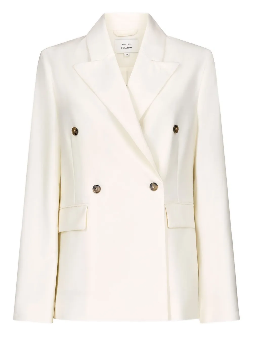 LouLou de Saison Blazer doppiopetto Norma con revers a lancia - Toni neutri