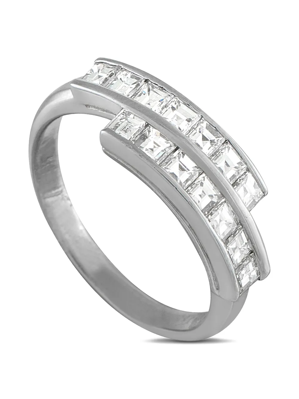 LB Exclusive Platinum diamond bypass ring - シルバートーン LB Exclusive Platinum diamond bypass ring - シルバートーン