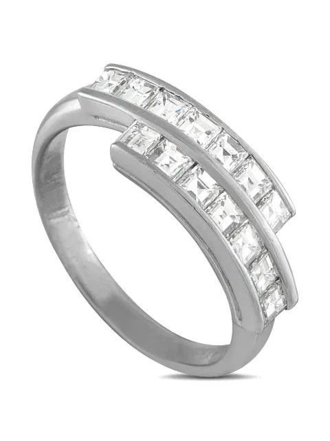LB Exclusive Platinum diamond bypass ring