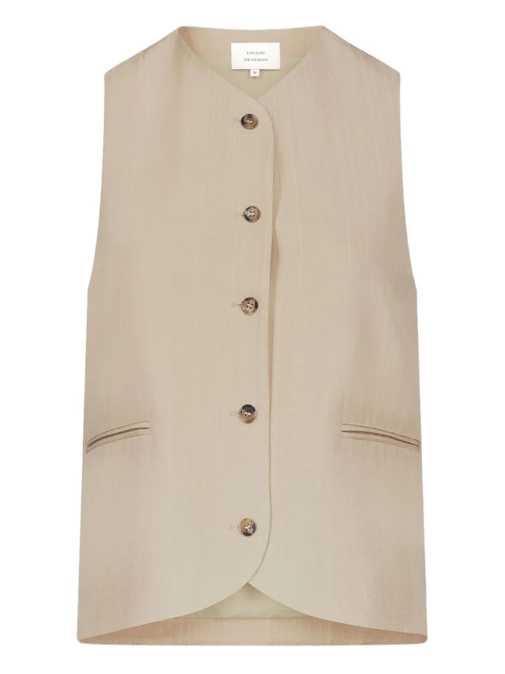 LouLou de Saison Paco buttoned waistcoat - Neutrals