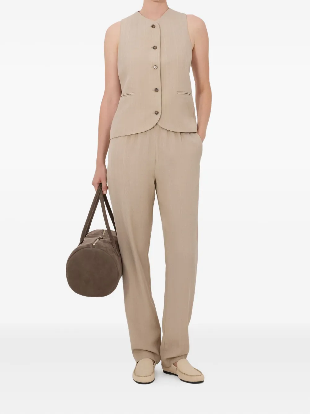  Loulou De Saison Paco Buttoned Waistcoat - Neutrals 