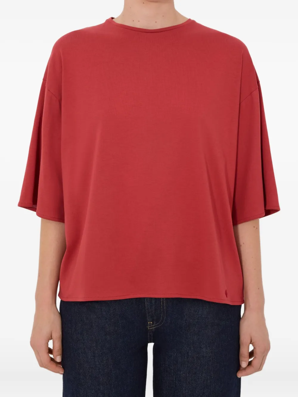 Loulou De Saison Osis Drop-shoulder T-shirt In Red