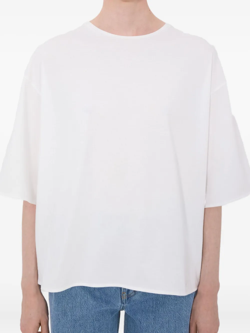 LouLou de Saison Osis T-shirt met verlaagde schouders Wit