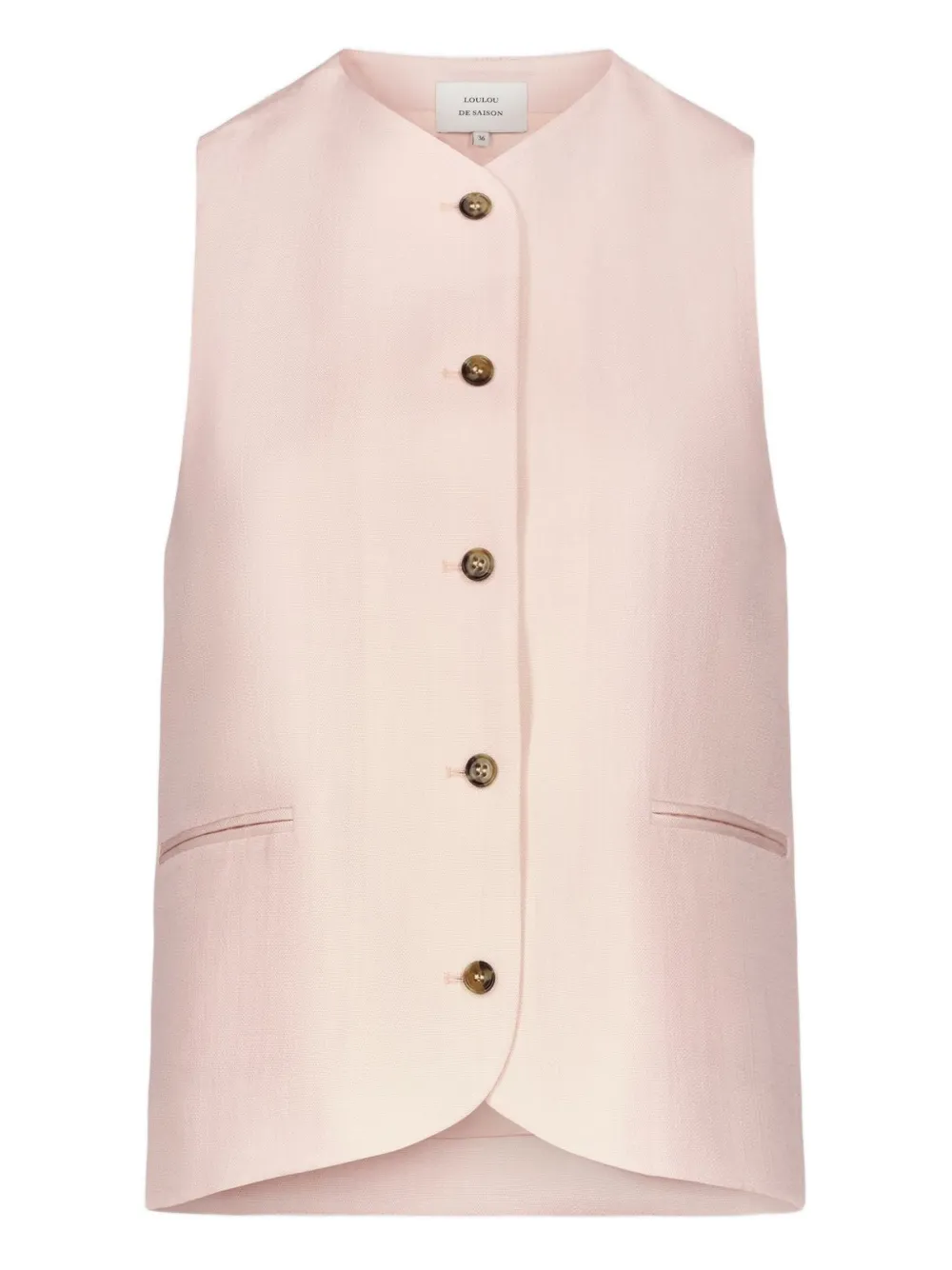 LouLou de Saison Gilet con bottoni - Rosa