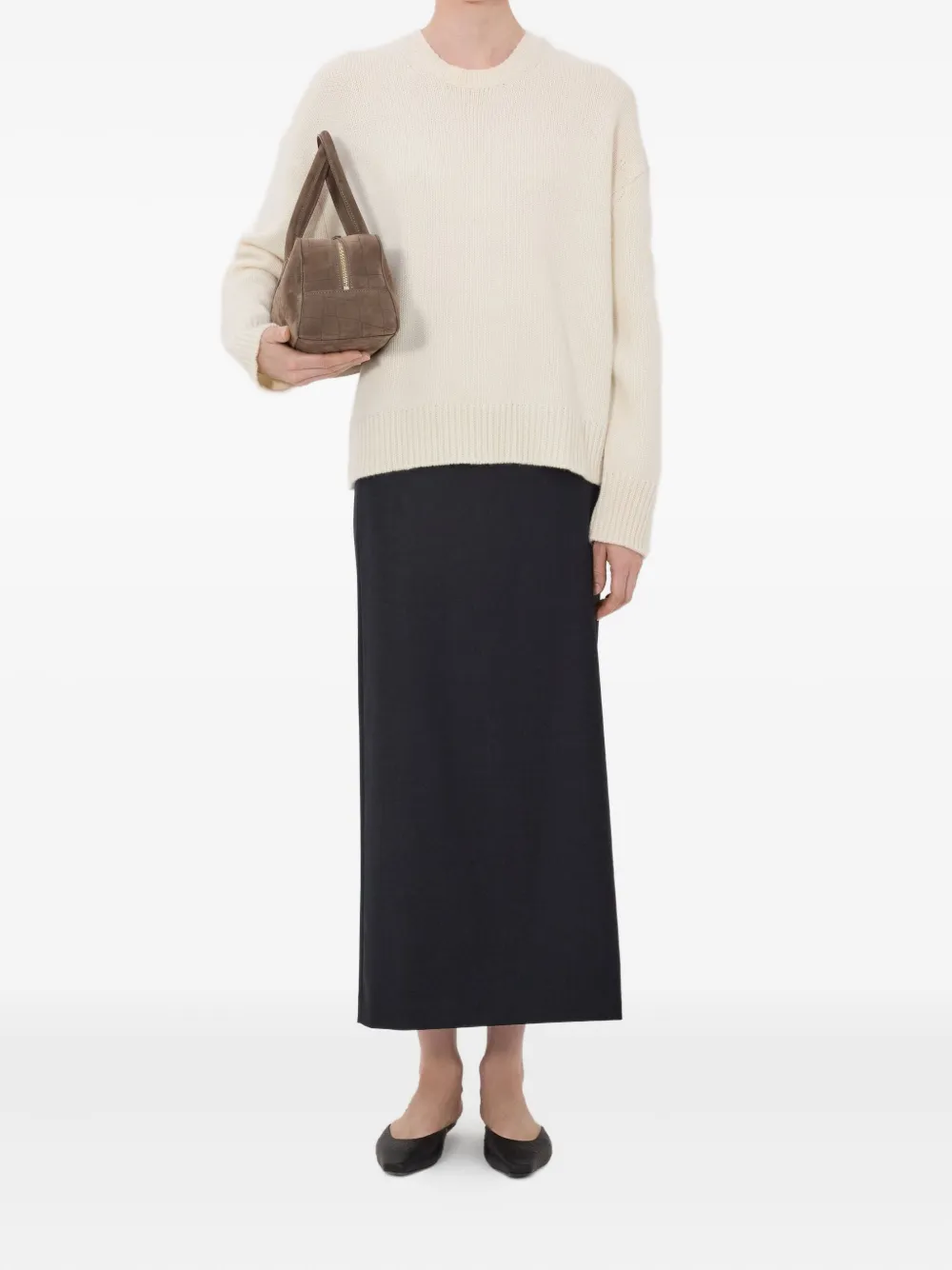 LouLou de Saison Pia trui met verlaagde schouders Beige