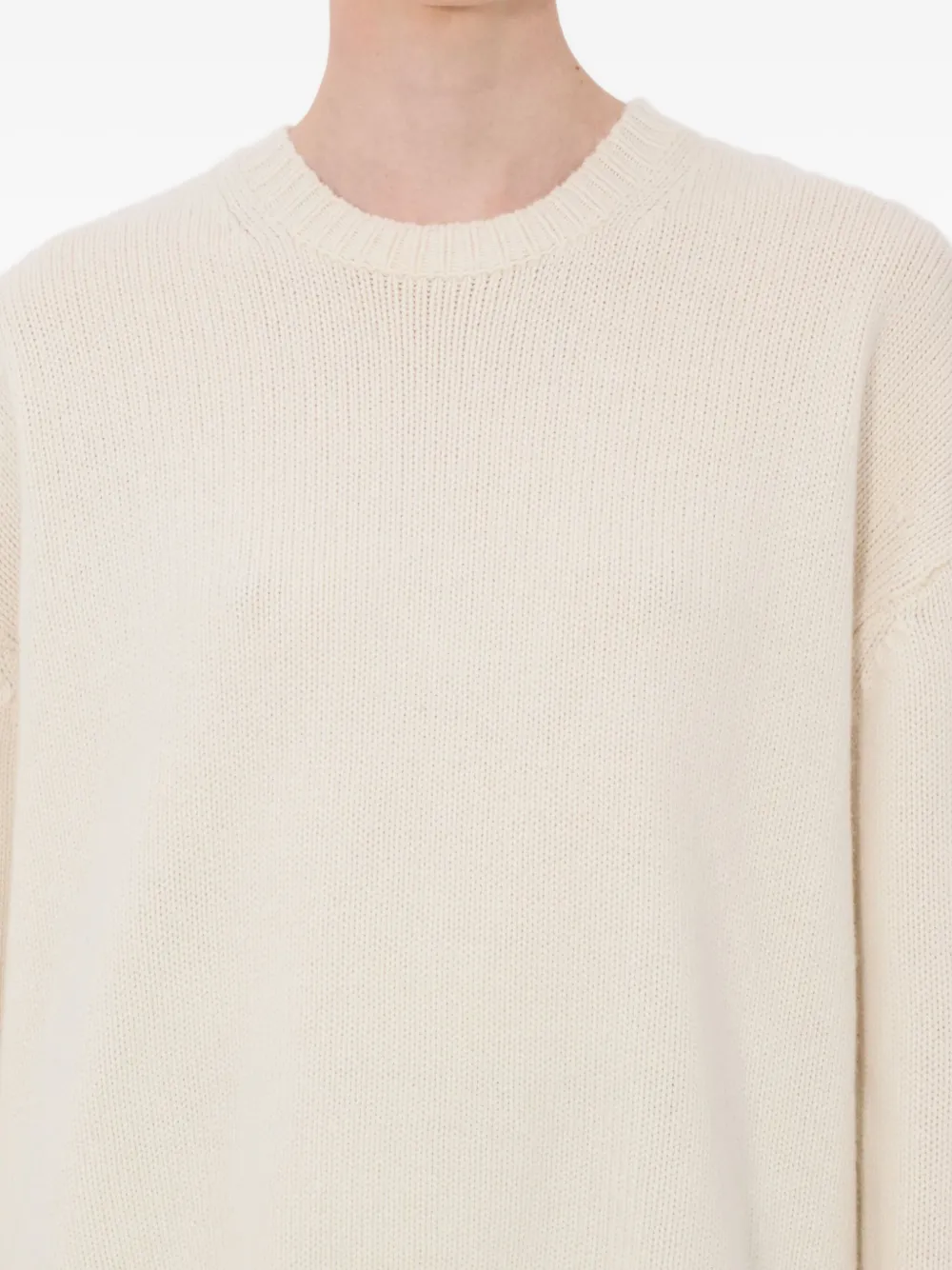 LouLou de Saison Pia trui met verlaagde schouders Beige