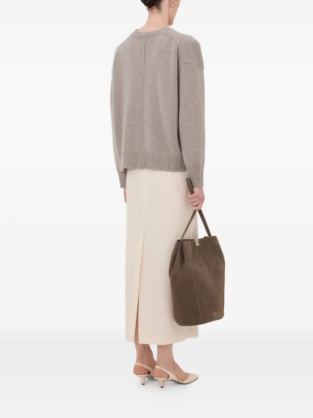 Loulou De Saison Pia Drop-shoulder Sweater In Gray