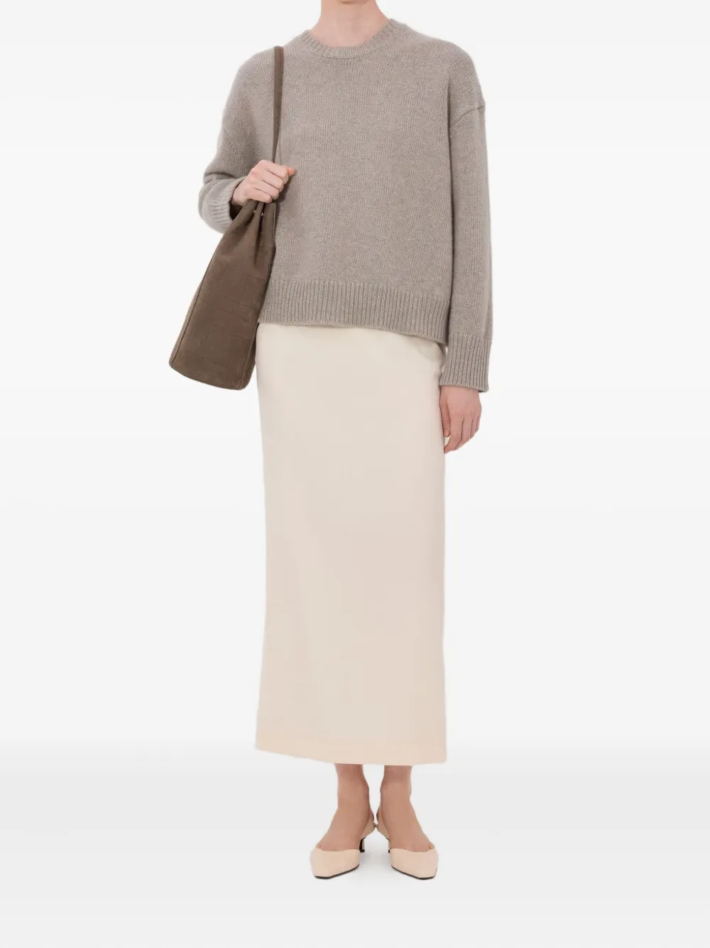 Loulou De Saison Pia Drop-shoulder Sweater In Gray