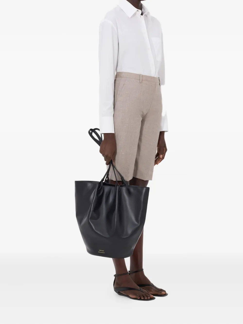  Loulou De Saison Side-pocket Knee-length Shorts - Neutrals 